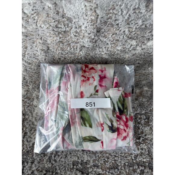 Mumu Womens Size 0/S Floral Open Front Cardigan Sweater Short Sleeve - Picture 10 of 10